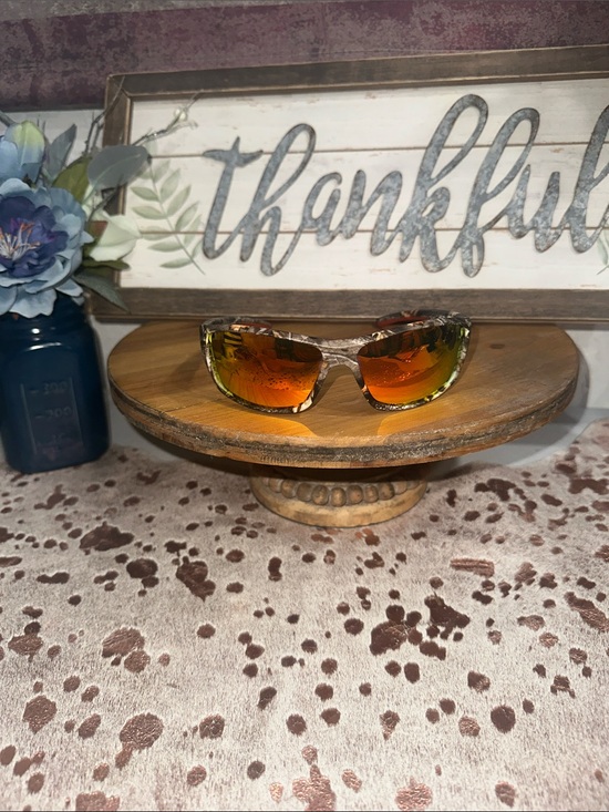 fashion glasses Other - Men's Sport Sunglasses with Amber Mirrored Lenses - Patterned camo Frame